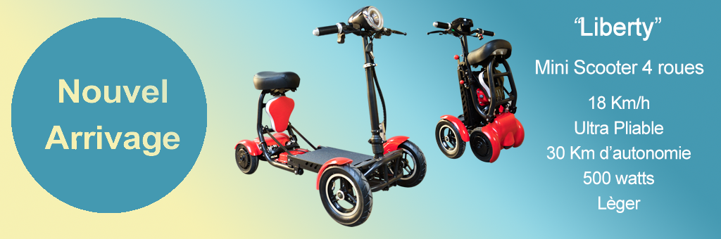 Tricycle scooter trottinette électrique 3 roues pour PMR et seniors av